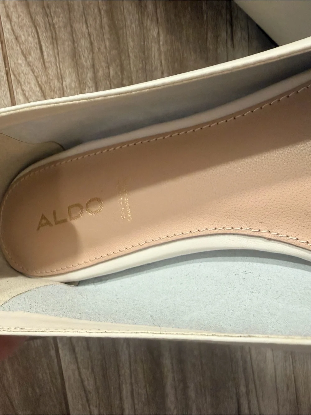 ALDO Cream Leather Loafers NEW no box